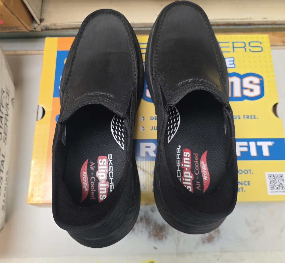 Skechers Black Slip-On Casual Loafers for Men